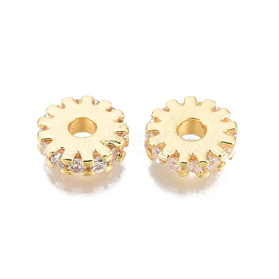 Brass Pave Cubic Zirconia Beads KK-N231-300-1