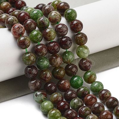 Natural Green Opal Beads Strands G-H045-A03-8MM-1