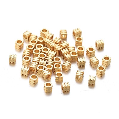 Brass Spacer Beads KK-K249-02A-G-1