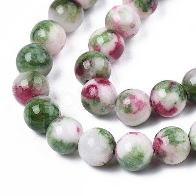 Natural Dyed Persian Jade Gemstone Bead Strands G-R271-8mm-XP06-1