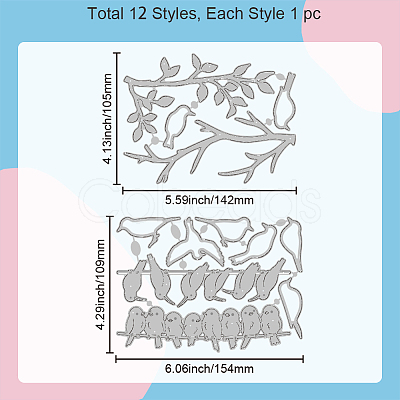 Carbon Steel Cutting Dies Stencils DIY-WH0309-1806-1