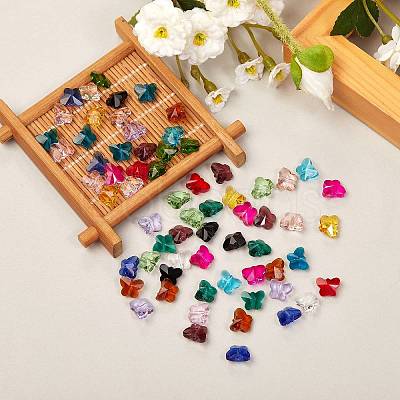 96Pcs 16 Colors Transparent Glass Beads GLAA-SZ0001-36-1