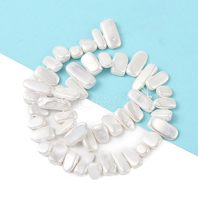 Electroplated Shell Pearl Beads Strands BSHE-C007-B01-01-1