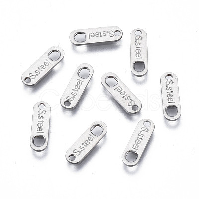 Tarnish Resistant 201 Stainless Steel Chain Tags STAS-N095-027-1