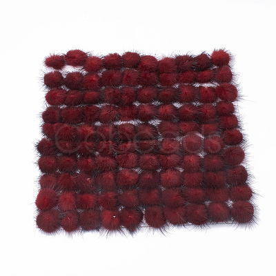 Faux Mink Fur Ball Decoration FIND-S267-3.5cm-06-1