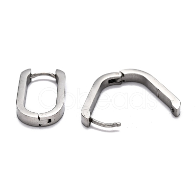 Tarnish Resistant 304 Stainless Steel Huggie Hoop Earrings STAS-H156-11C-P-1