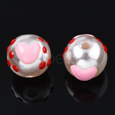 ABS Plastic Imitation Pearl Beads KY-N015-104-1