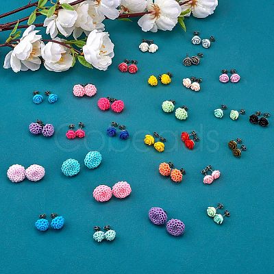 DIY 3D Flower Stud Earring Making Kit DIY-SZ0008-55-1