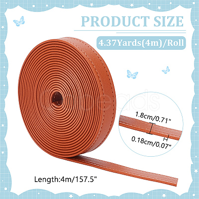 4M Flat Imitation Leather Cord LC-WH0011-03A-02-1