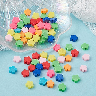 80Pcs 8 Colors Handmade Polymer Clay Beads CLAY-YW0001-42-1