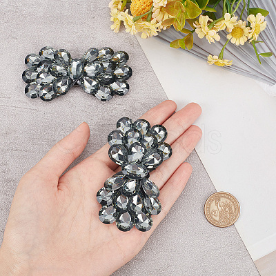 2Pcs Alloy Rhinestone Shoe Decorations AJEW-FG0002-87B-1