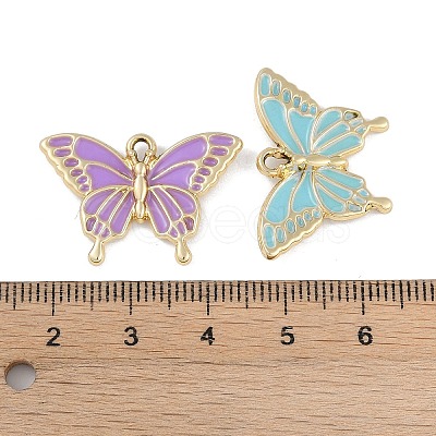 UV Plating Alloy Enamel Pendants FIND-M018-34G-1