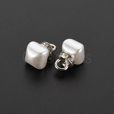 ABS Plastic Imitation Pearl Charms KK-N242-017-1