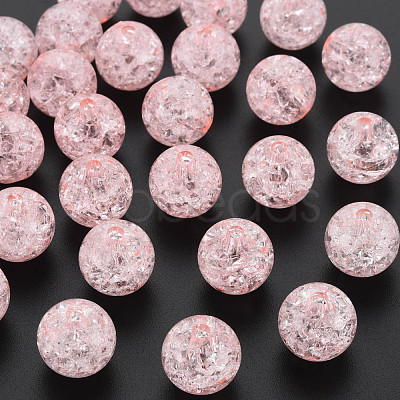 Transparent Crackle Acrylic Beads MACR-S373-66B-N10-1