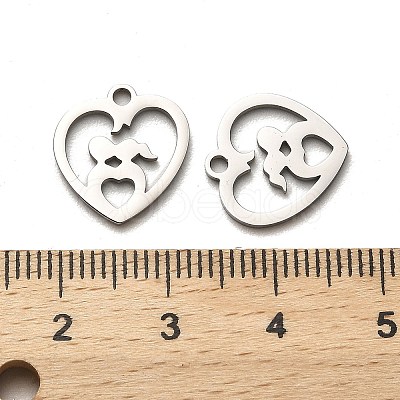 Non-Tarnish Valentine's Day 316 Surgical Stainless Steel Charms STAS-H190-15P-01-1