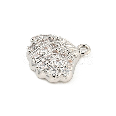 Rack Plating Brass Micro Pave Clear Cubic Zirconia Charms KK-P277-10P-1