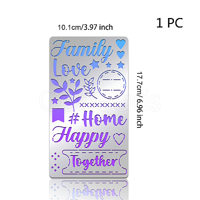 Family Theme Stainless Steel Cutting Dies Stencils DIY-WH0242-249-1