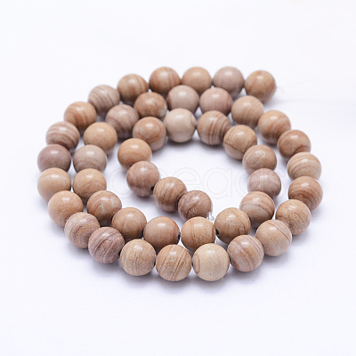 Natural Red Line Jasper Beads Strands G-F531-8mm-N-1