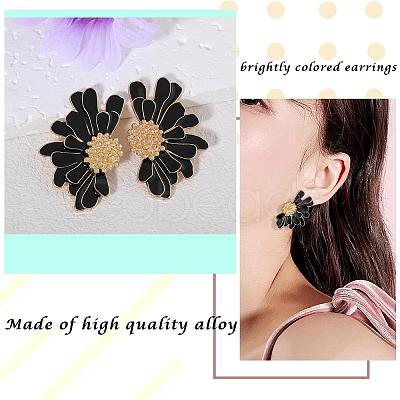 Vintage Flower Stud Earrings for Women JE1095C-1