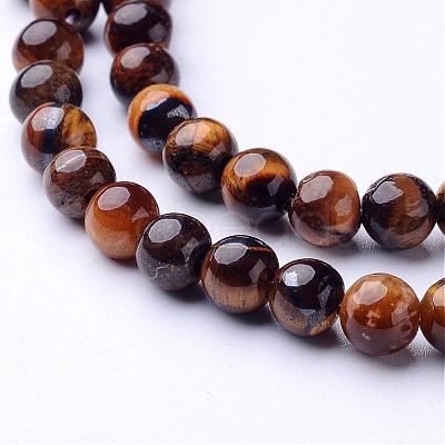 Natural Tiger Eye Beads Strands X-G-GSR6mmC014-AB-1