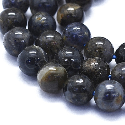 Natural Iolite Beads Strands G-E561-16-8mm-1