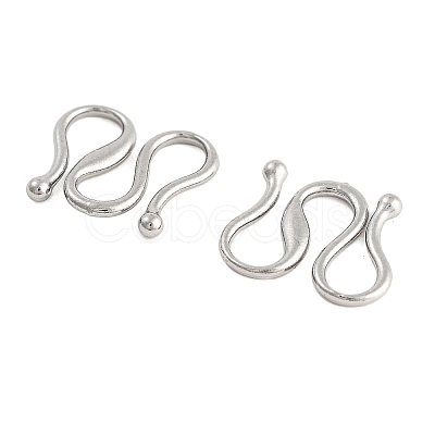 Non-Tarnish 304 Stainless Steel S-Hook Clasps STAS-L082-005P-1