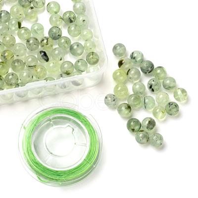 DIY Natural Prehnite Beads Jewelry Set Making DIY-LS0002-71-1