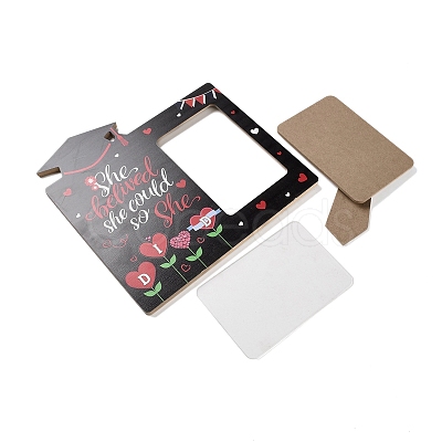 Graduate Theme Wooden Photo Frame AJEW-D069-01E-1