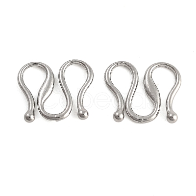 Non-Tarnish 304 Stainless Steel S-Hook Clasps STAS-L082-005P-1