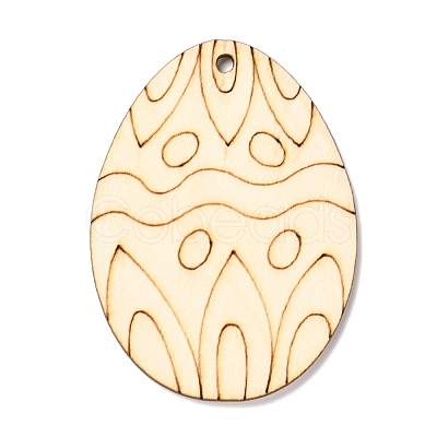 DIY Crafts Easter Egg Shape Cutouts Pendants AJEW-P087-B01-13-1