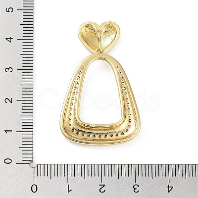 Rack Plating Brass Micro Pave Clear Cubic Zirconia Pendants KK-H474-19G-05-1