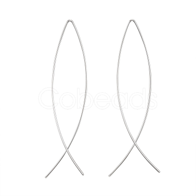 Minimalist Brass Earrings EJEW-TA0010-01S-1