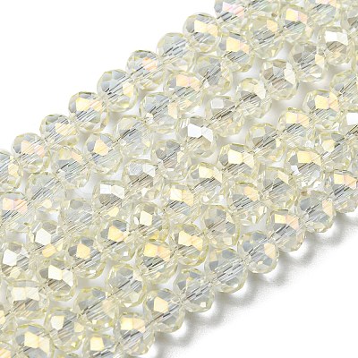 Electroplate Transparent Glass Beads Strands EGLA-A034-T3mm-T16-1