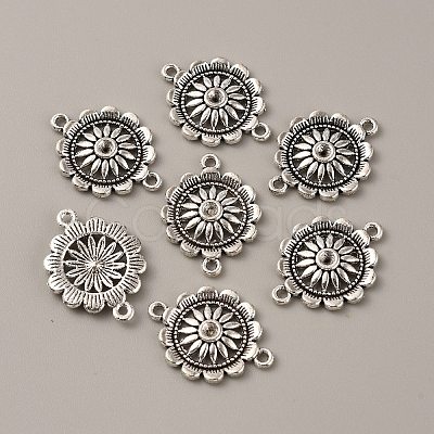 Tibetan Style Alloy Connector Rhinestone Settings FIND-CJC0016-20AS-1