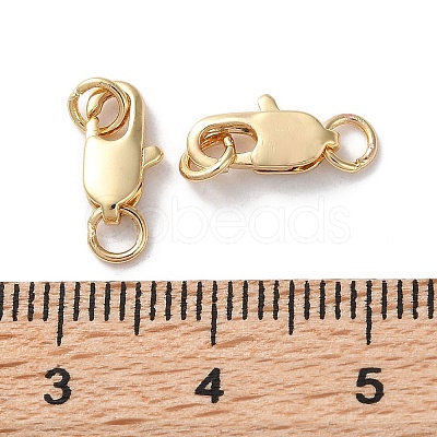 Rack Plating Brass Lobster Claw Clasps KK-F090-24LG-01-1