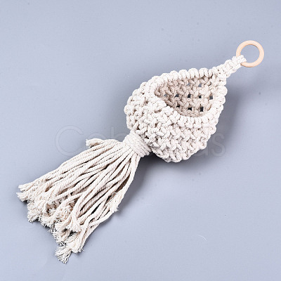 Polycotton(Polyester Cotton) Tassel Big Pendants Decorations FIND-T035-13N-1