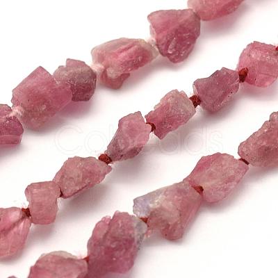 Rough Raw Natural Tourmaline Beads Strands G-K202-29C-1