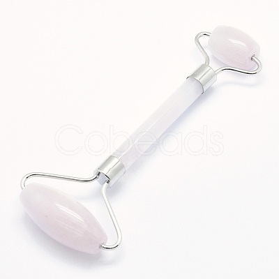 Natural Rose Quartz Brass Face Massager MRMJ-G009-12P-1