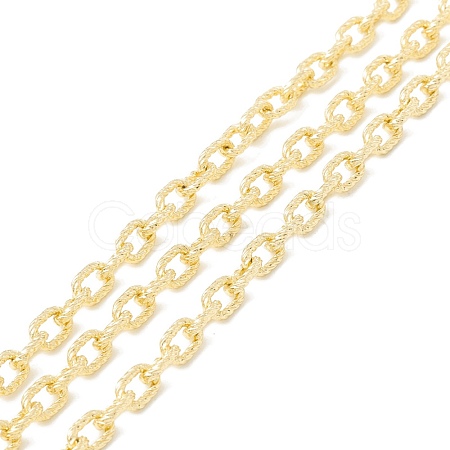 3.28 Feet Rack Plating Brass Textured Cable Chains X-CHC-B021-01G-1