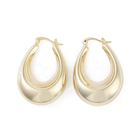 Brass Hoop Earrings EJEW-B046-06G-1