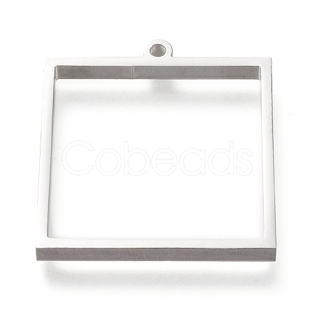 Non-Tarnish 304 Stainless Steel Open Back Bezel Pendants STAS-K208-02P-A-1