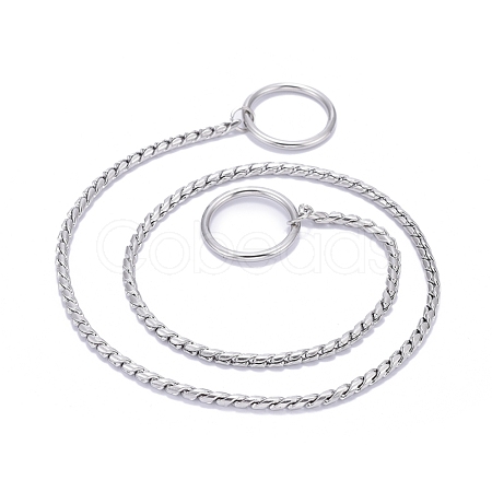 304 Stainless Steel Dog Choke Chain Collar STAS-K201-03A-P-1