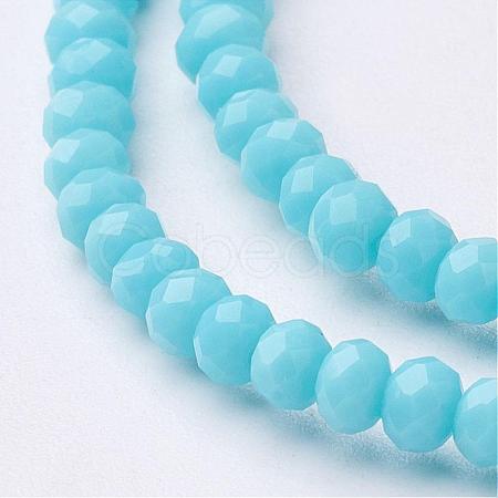 Faceted Imitation Jade Glass Beads Strands X-GLAA-R135-3mm-31-1