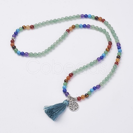 Natural Gemstone Beads Necklaces NJEW-F147-B02-1