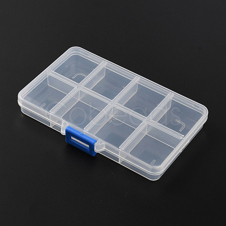 8 Grides Plastic Bead Storage Containers CON-WH0084-59-1