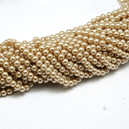 Eco-Friendly Dyed Glass Pearl Round Beads Strands HY-A002-6mm-RB019-1
