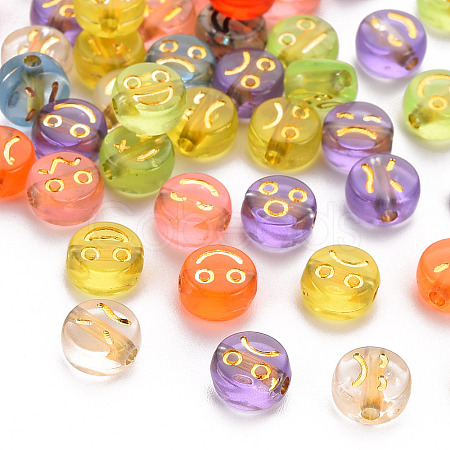 Transparent Mixed Color Acrylic Beads X-TACR-Q102-003B-1