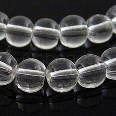 Clear Glass Round Beads Strands X-GLAA-GR3MM-01-1