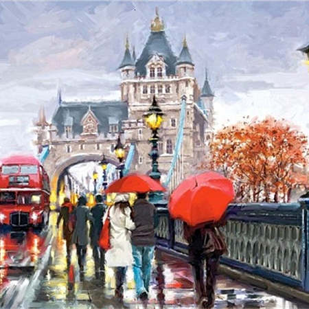 DIY Rainy City Street Diamond Painting Kits DIAM-PW0001-267A-1