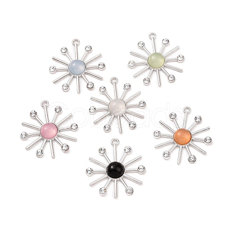 Alloy Crystal Rhinestone Pendants PALLOY-F292-01P-1